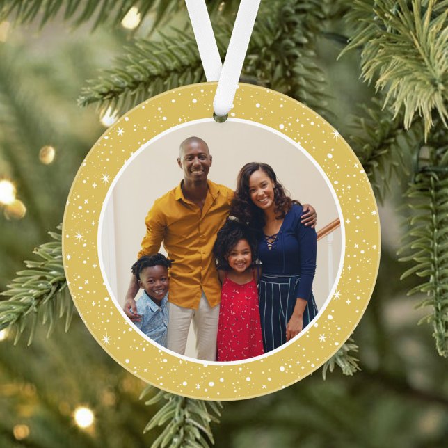 Moderne Photo de Famille Étoiles Dorées Joyeuses e (Créateur téléchargé)