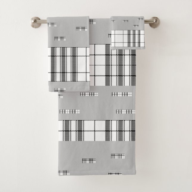  Moderne Plaid Chic  Noir et Blanc (En situation)