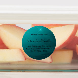 Moderne Professional Turquoise bougies Étiquette