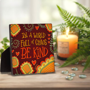 Moderne Retro Brown Be Genre Inspirivity Plaque