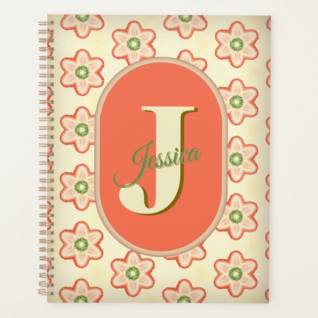 Moderne Rétro Personnalisé Planneur Monogramme (Devant)