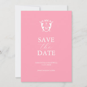 Moderne Rose Carte de Sauvegarde de Date