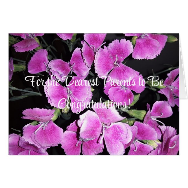 Moderne, rose & floral, Parents à faire carte (Devant horizontal)