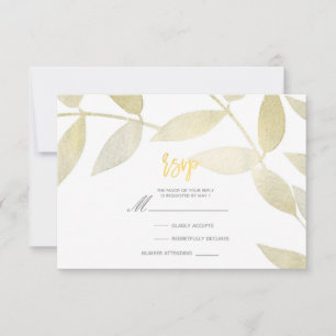 Moderne Rustique Doré Feuilles D'or Botanique RSVP