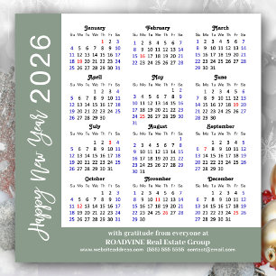 Moderne Sage Green 2025 Calendrier Entreprise Magn