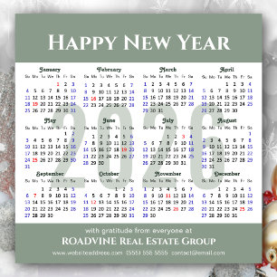 Moderne Sage Green 2026 Calendrier Entreprise Magn