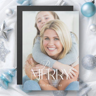 Moderne Simple Be Merry Typographie 1 Photo
