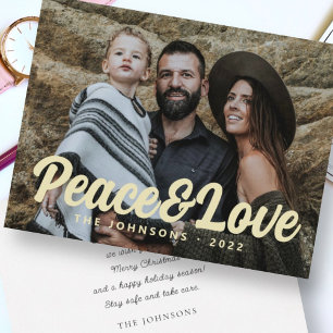 Moderne simple carte de vœux de famille en écritur