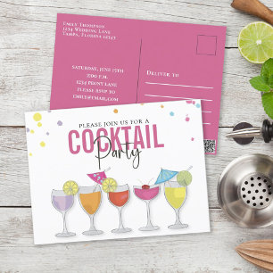 Moderne Simple Cocktail Party Invitation minimalis