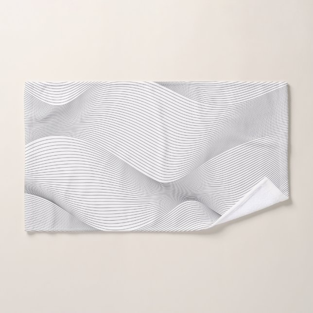 Moderne, simple, cool, abstrait motif d'onde de mo (Serviette à main)