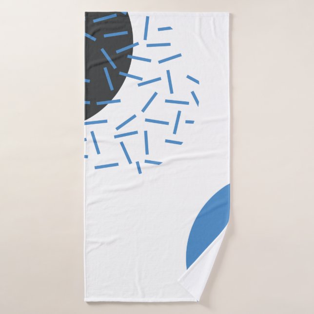 Moderne, simple, cool, abstrait, motif graphique (Serviette de bain)