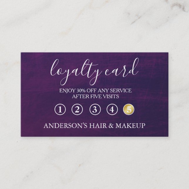 Moderne Simple élégante typographie Carte de fidél (Devant)