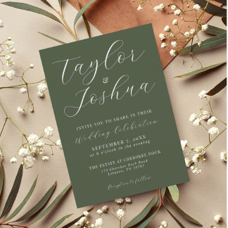 Moderne simple Faire-part de mariage de calligraph
