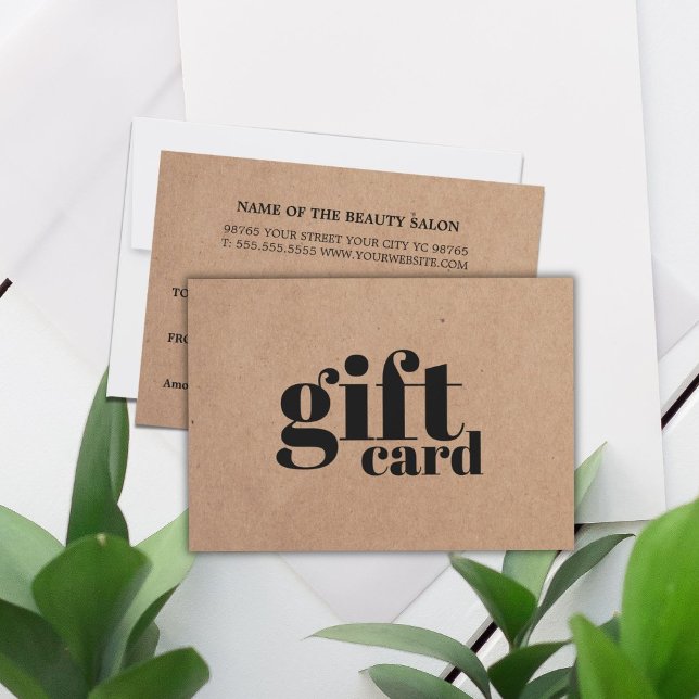 Moderne Simple Imprimé Kraft Beauté (Créateur téléchargé)