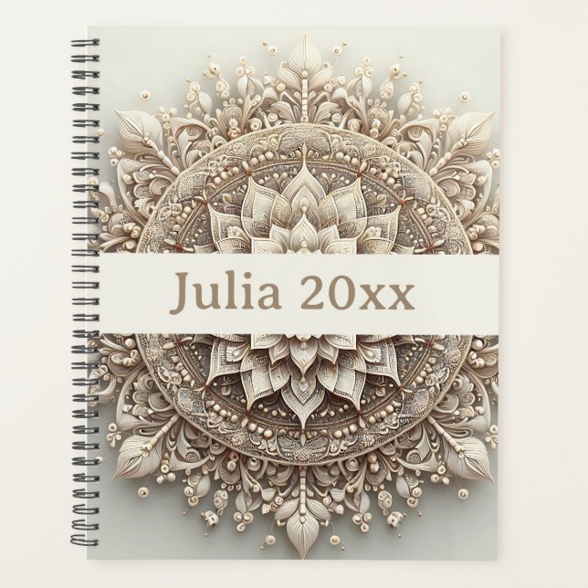 Moderne Simple Joli Mignon Mandala Beige (Devant)