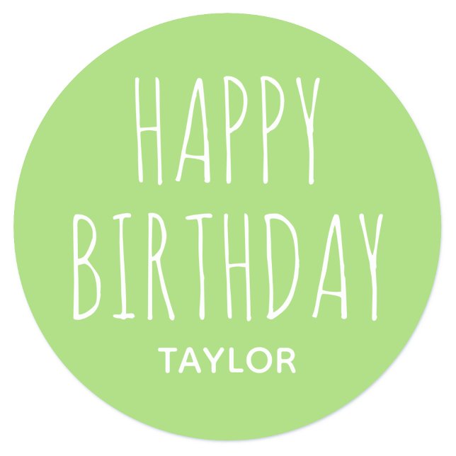 Moderne Simple Joyeux Anniversaire Autocollant Ver (Créateur téléchargé)