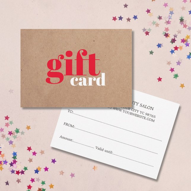 Moderne Simple Kraft Rouge Blanc Beauté (Créateur téléchargé)