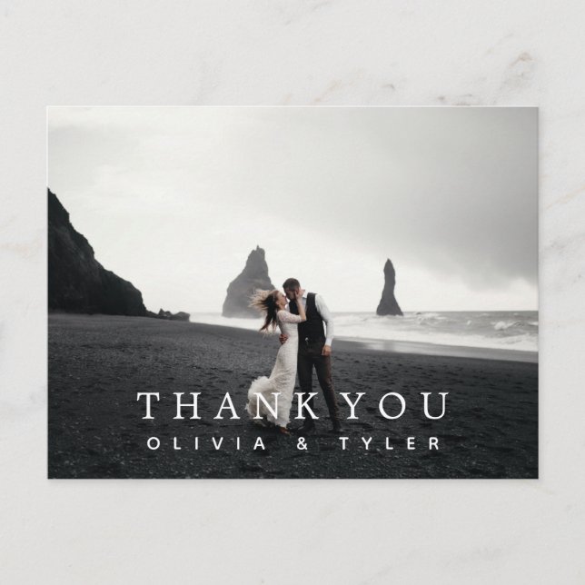 Moderne + Simple Mariage Merci Cartes (Devant)