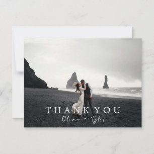 Moderne + Simple Mariage Merci Cartes Vide