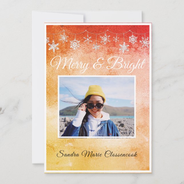 Moderne Simple Mini Métal Rouge Orange (Devant)