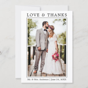 Moderne Simple minimaliste amour Merci Mariage