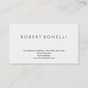 Moderne Simple minimaliste Carte de visite blanc