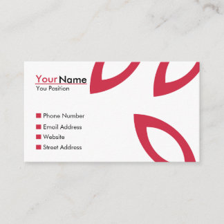 Moderne Simple minimaliste Carte de visite de fleu