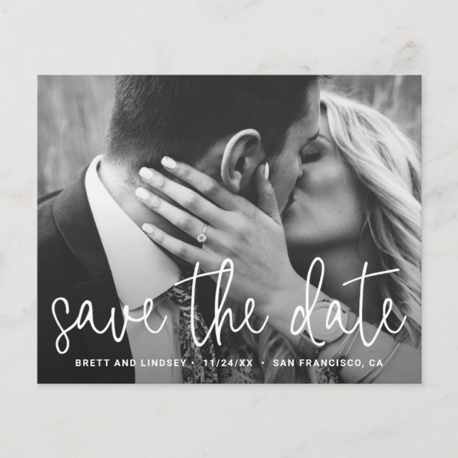 Moderne Simple Photo Budget Mariage Enregistrer La (Devant)