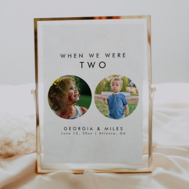 Moderne Simple Quand Nous Étions Âge Photo Numéro (Créateur téléchargé)