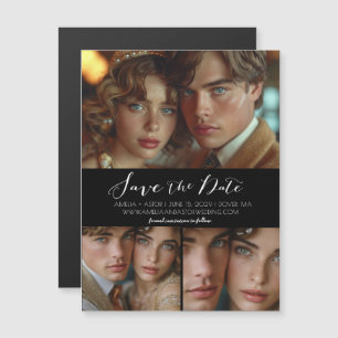 Moderne Simple Script Collage Enregistrer l'aimant