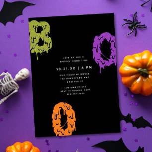 Moderne Simple Slimy BOO Halloween Fête Invitation