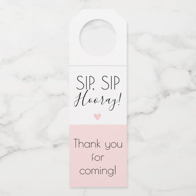 Moderne Sip Sip Hourra Ouvrez les étiquettes Éléga (Devant)