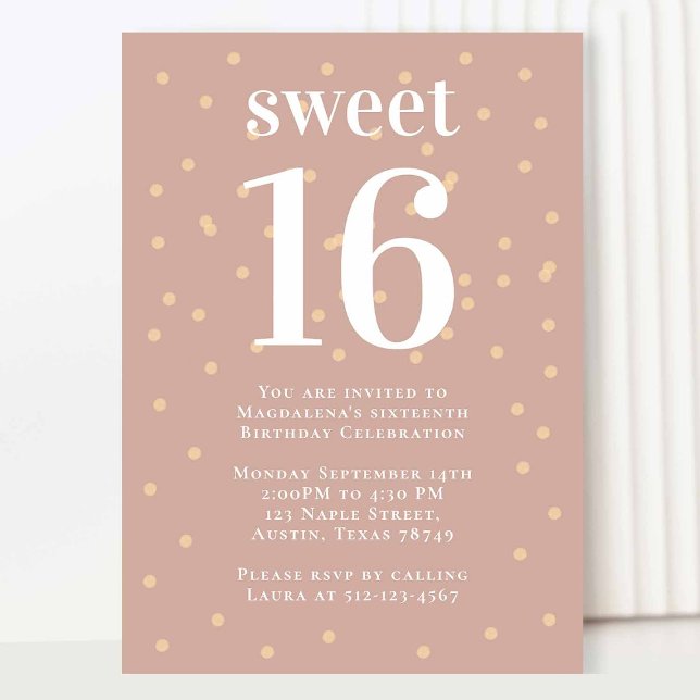 Moderne Sweet 16 Anniversaire Fête Invitation (Créateur téléchargé)