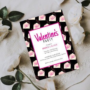 Moderne tendance Cute Valentine's Party invitation