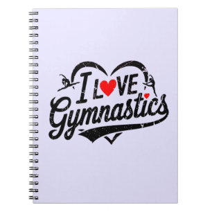 Moderne tendance J'aime Gymnastique Carnet violet