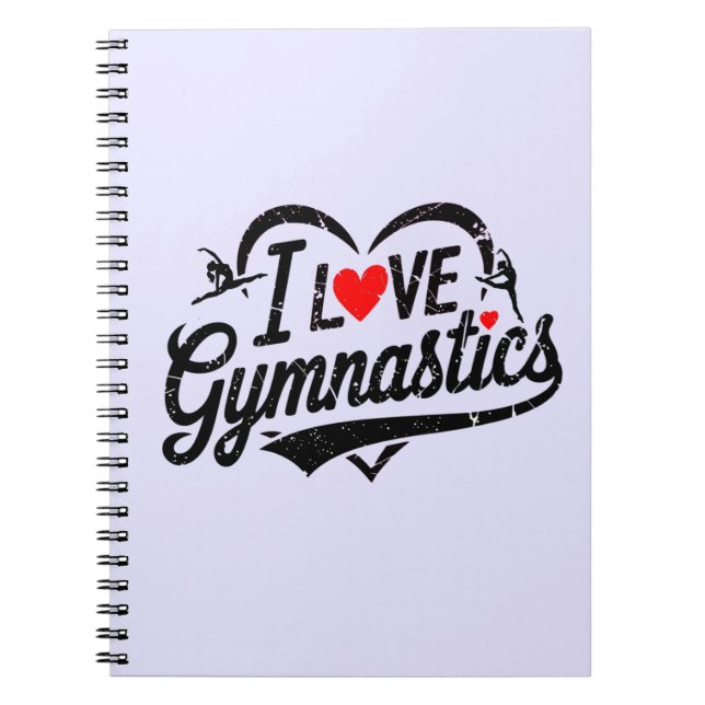 Moderne tendance J'aime Gymnastique Carnet violet (Devant)