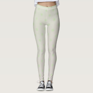Moderne tendance Pastel Green Polka Dot Leggings