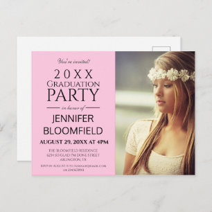 MODERNE TRENDY PINK 2025 GRADUATION INVITATION