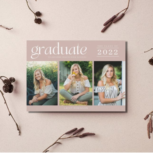 Moderne Trois Photo Lycée Graduation (Créateur téléchargé)