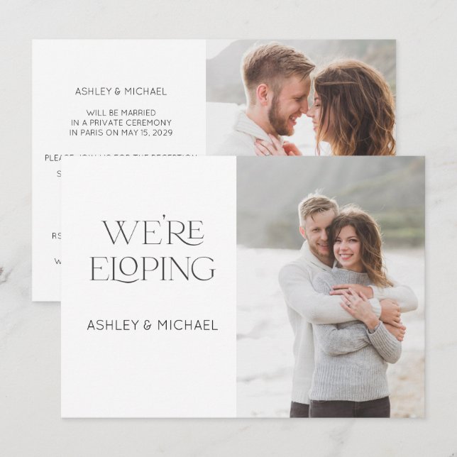 Moderne Type Nous Faisons une Fuite 2 Invitation d (Devant / Derrière)