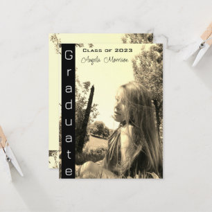 Moderne vintage naturel Photo Graduation