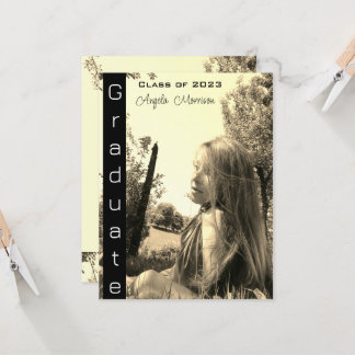 Moderne vintage naturel Photo Graduation