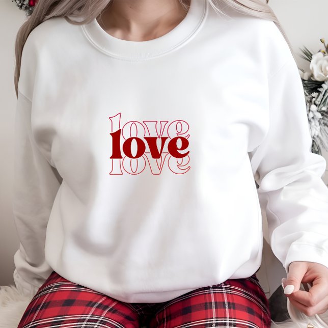 Moderne White Love Imprimer Femme Sweatshirt (Modern White Love Print Woman Sweatshirt
)