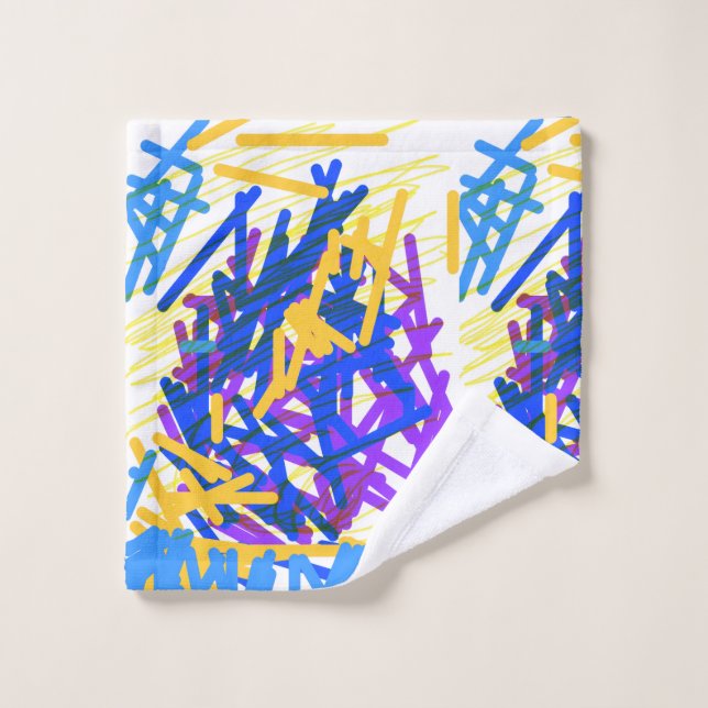 Modernes Splash de peinture abstraite  (Gant de toilette)