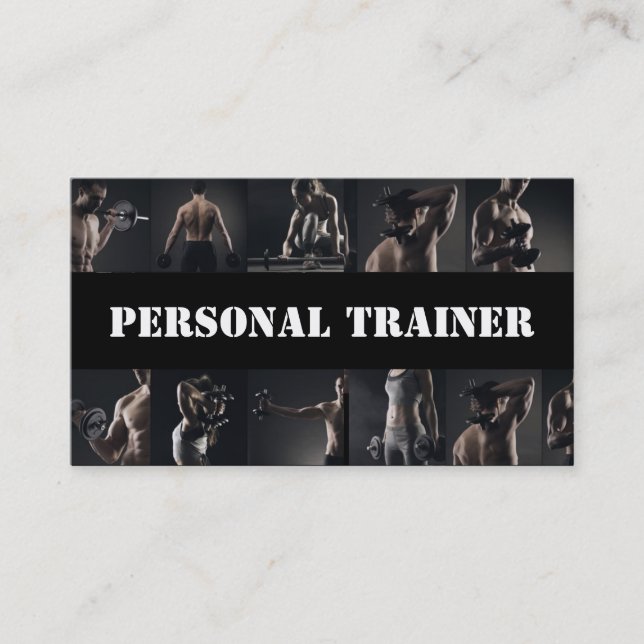 ModernPersonal Trainer Fitness Carte de visite spo (Devant)
