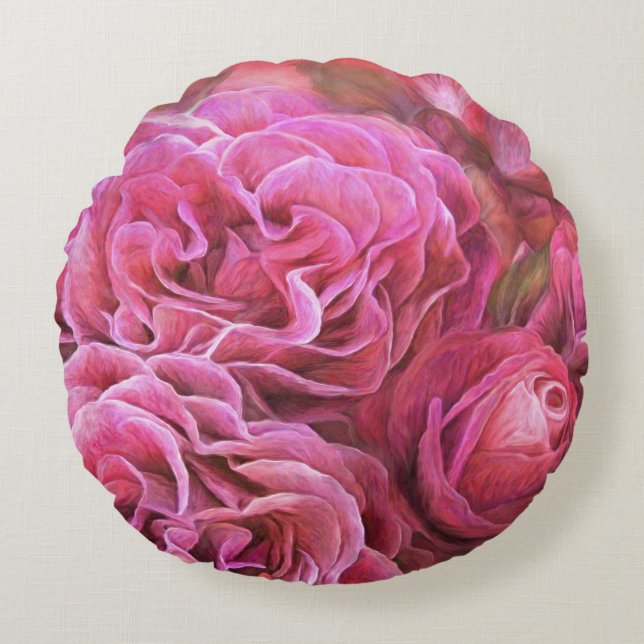 Modes roses - coussin de concepteur d'art de désir (Devant)