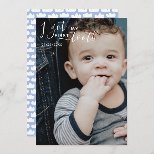 Modifiable J'ai reçu ma première carte pour dents (Devant / Derrière)