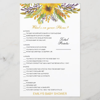 Modifier ce qui est sur votre jeu de Baby shower d