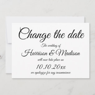 Modifier la date, Script Mariage Faire-part