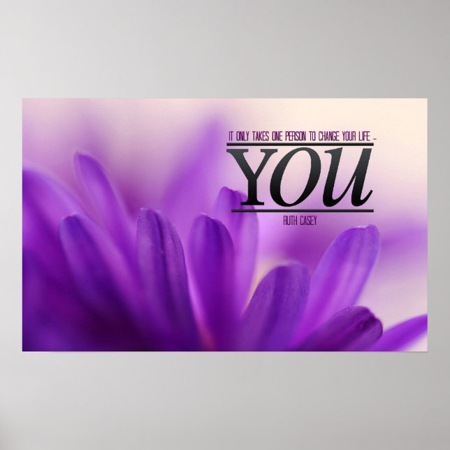 Modifier la vie Motivation Poster Imprimer (Devant)